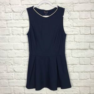 Buckley K Navy Blue Sleeveless Ponte Peplum Top 4